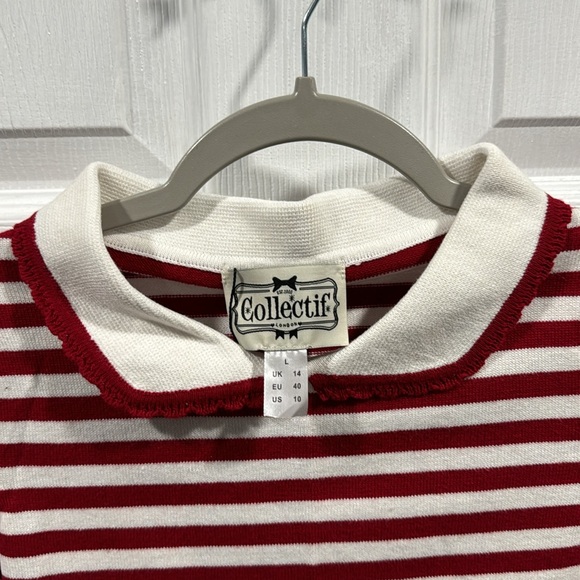 NWT Collectif London Charlie Striped Sweater UK 14 US 10 Large - Picture 3 of 7